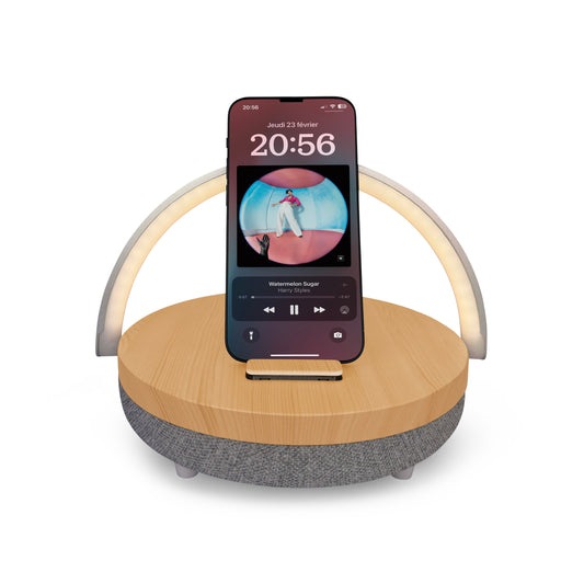 Wireless charger and Bluetooth speaker + LED